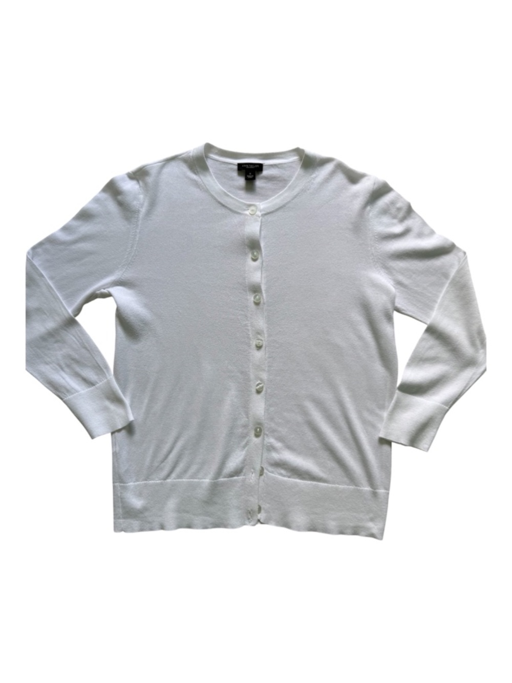 ANN TAYLOR | White Cardigan Long Sleeve Sweater Sz M